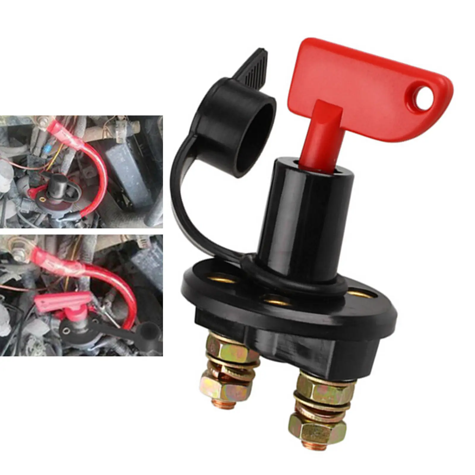 Durable Battery Disconnect Switch, Isolator Cut Off Power Kill Master Battery Switch for Marine Car Boats RV ATV Vehicles