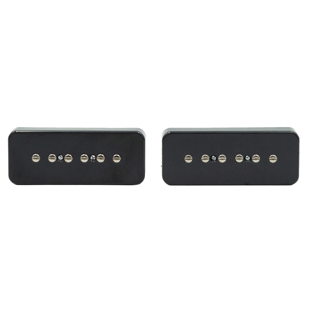 2Pcs Soap Bar Electric Guitar Pickups Black 50mm/52mm with Screws Springs Luthier Supply