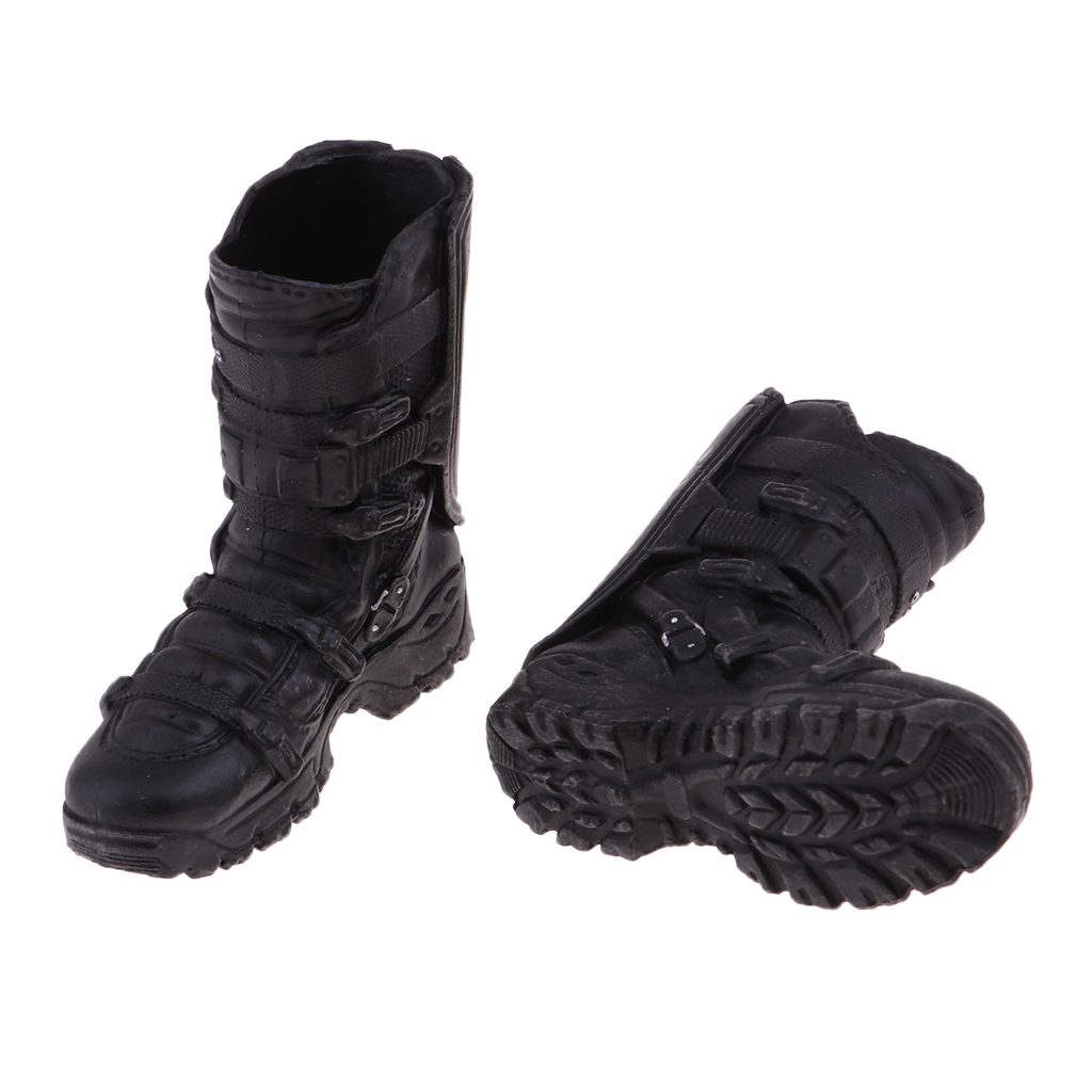 1/6 Scale Male Soldier Black Boots Shoes for 12'' Action Figure Hot Doll