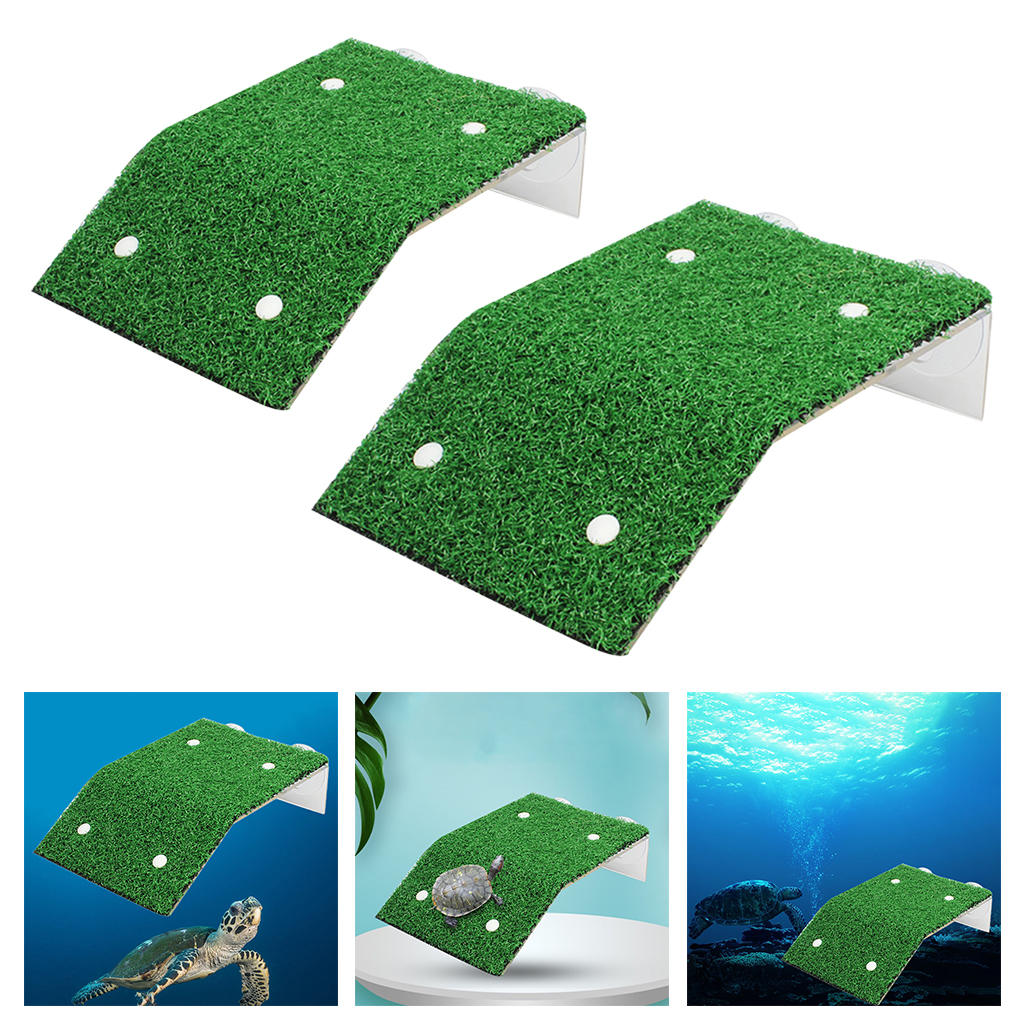 Turtle Aquarium Simulated Hiding Shelter Turtle Hideout Tortoise Aquarium Platform Ramp Terrapin Bottom Turtle Basking Platform