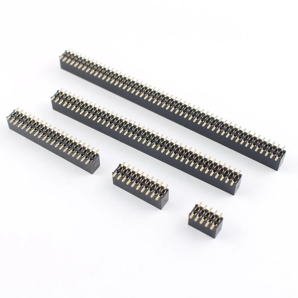 5pcs Pitch 1.27mm 2x25 Pin 50 Pin Female Double Row Straight Pin Header Strip 