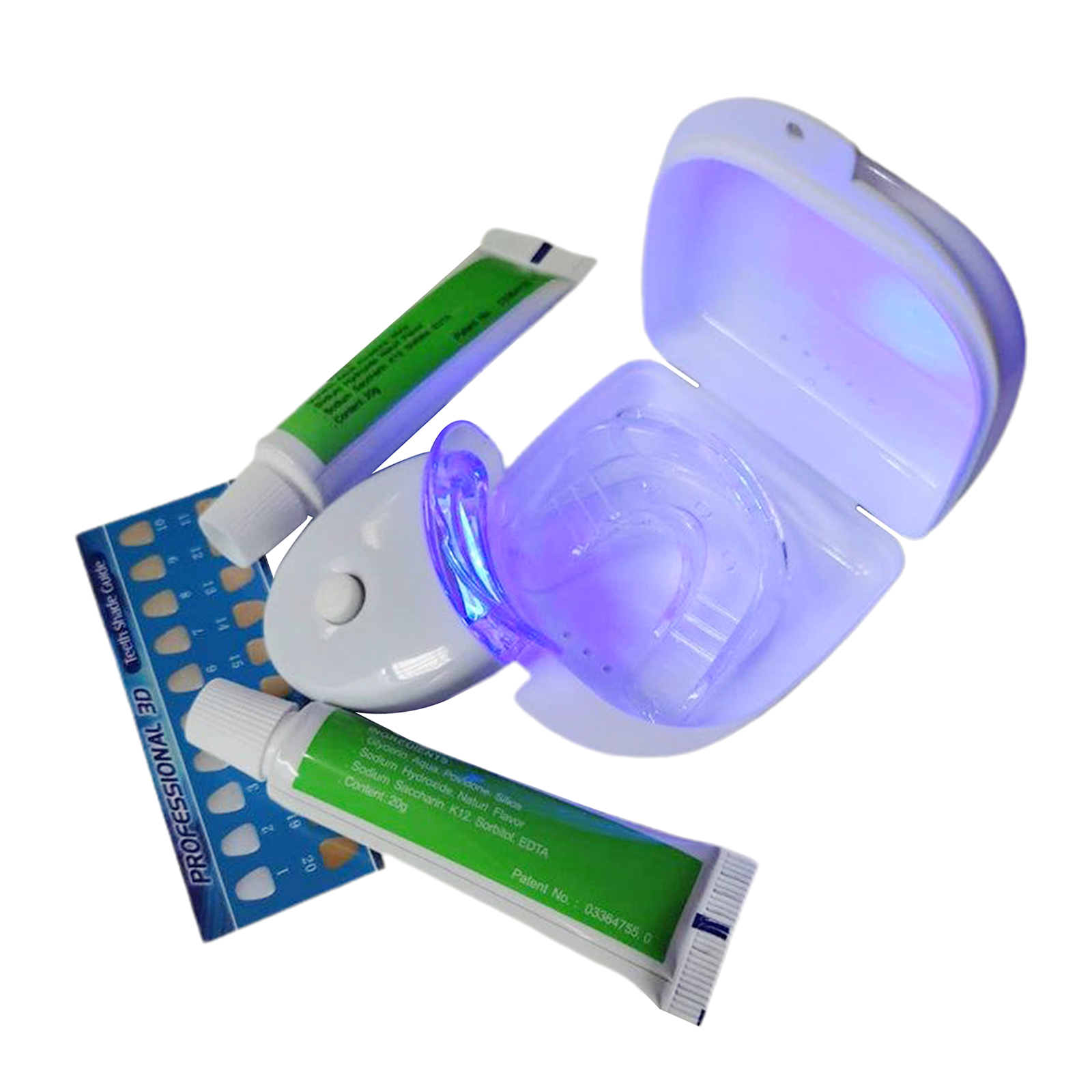 Professional Teeth Whitening Kit with Cold LED Whitening Gel Storage Box