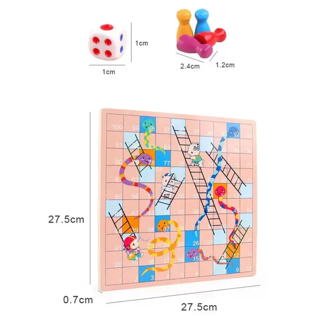4366 Family Board Game with Two Modes  Two Side Different Ladder, Ludo  Games for Children