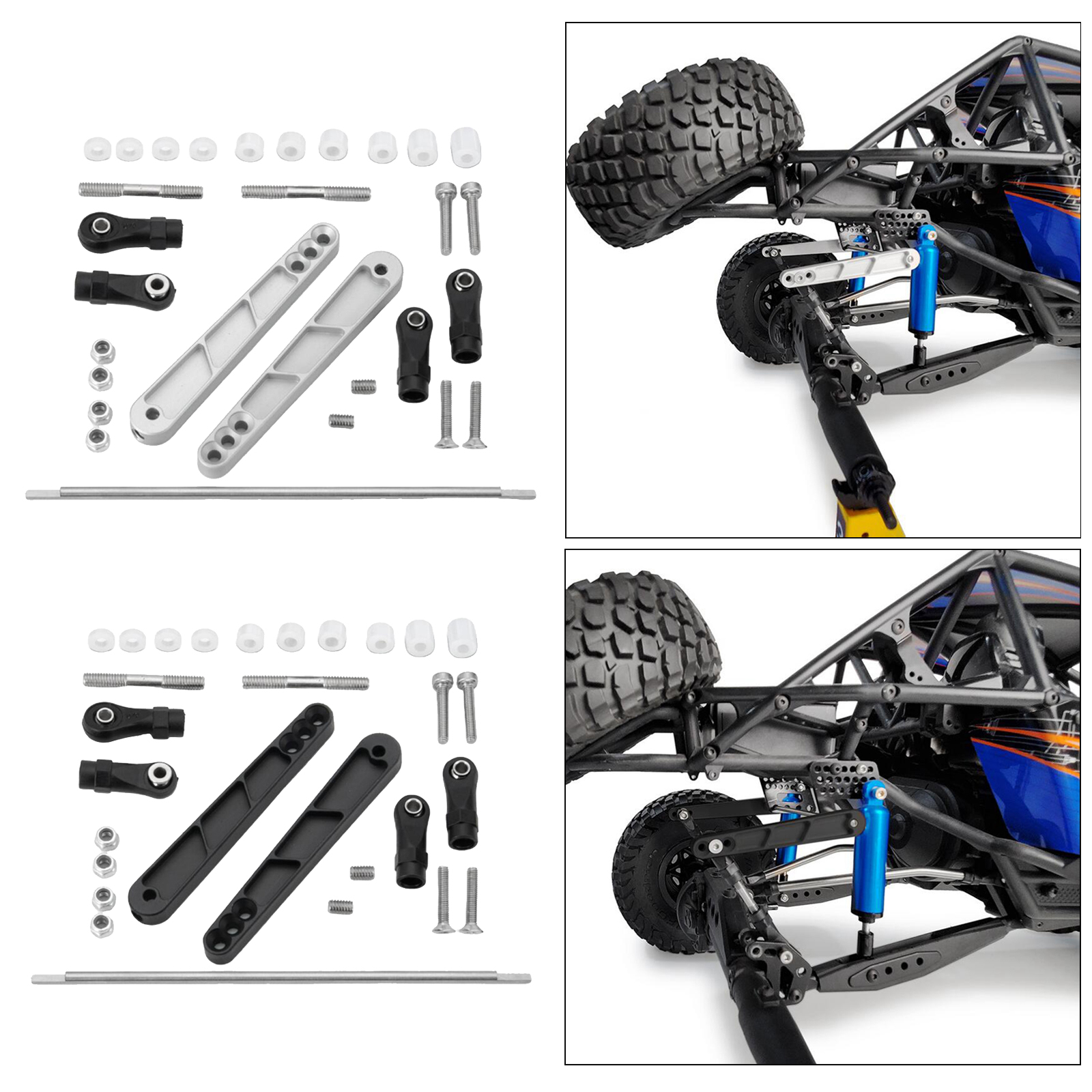 Alloy Sway Bar Stabilizer Set for Axial Wraith RR10 Yeti 90025 90026 90050 1:10 RC Rock Car Vehicle Parts