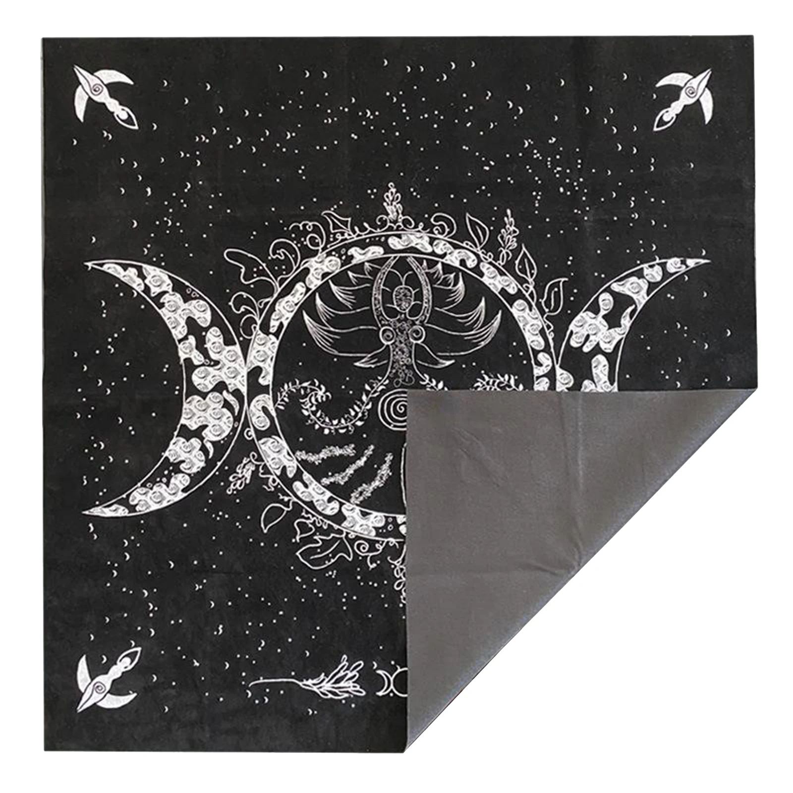 Altar Tarot Cloth, Triple Goddess Moon Phases Astrology Tarot Cards Divination Special Tablecloth 19