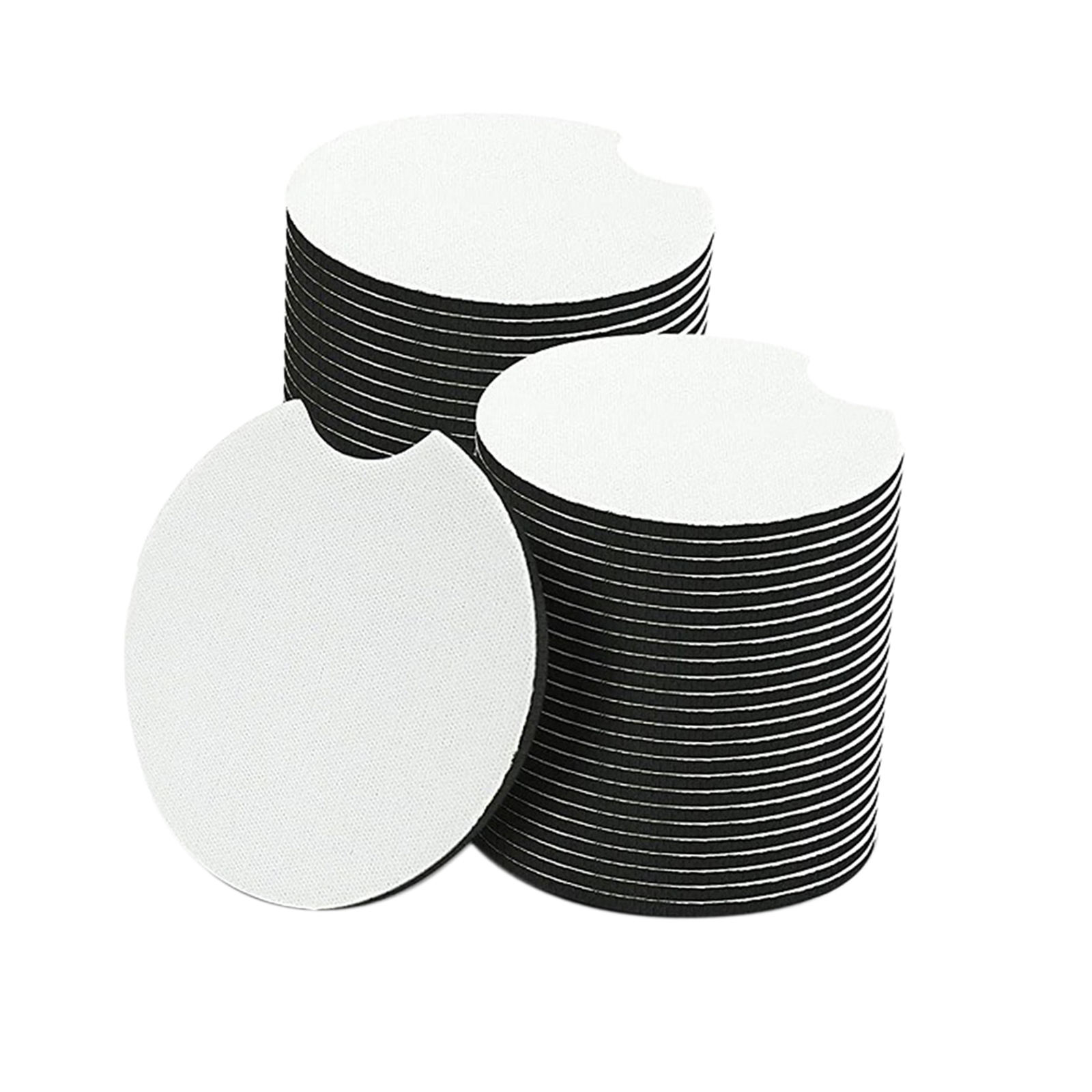 50 x Sublimation Cup Coasters Blank Heat Transfer Cup Mat for DIY Crafts Car Accessories Painting Projects