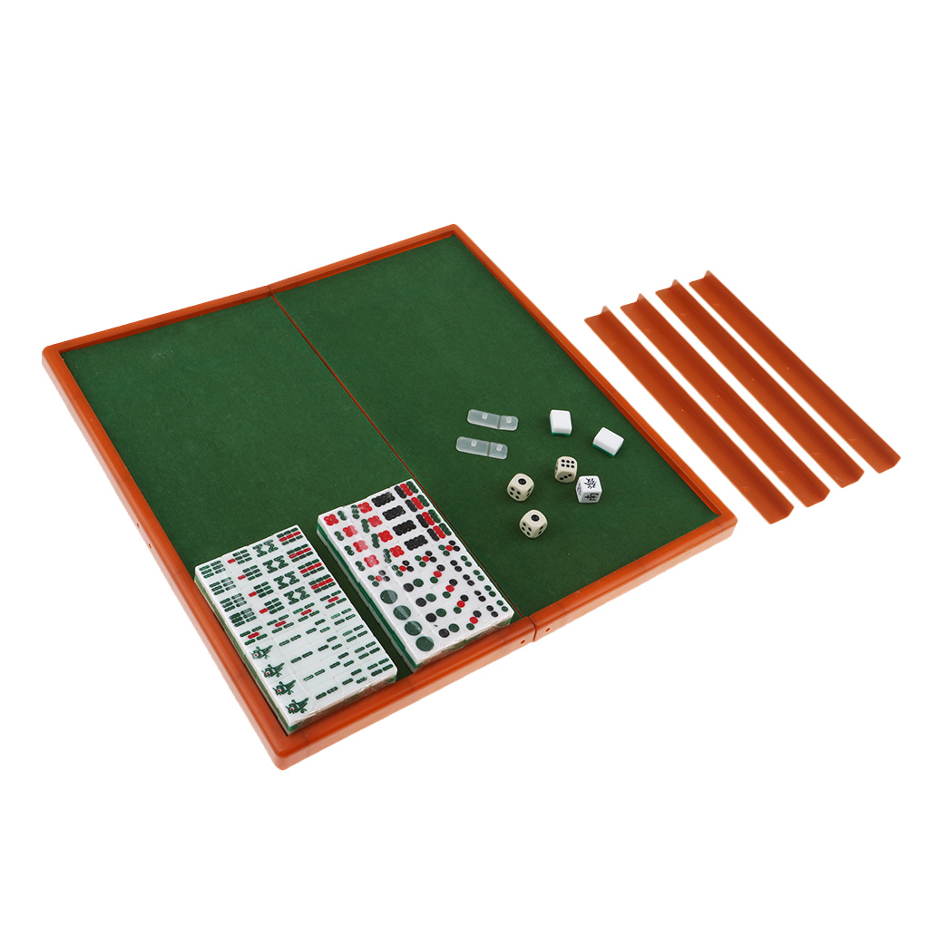 Portable Mahjong Sets Chinese Antique Mini Mahjong Games  Mini Mahjong Chinese Funny Family Table Board Game
