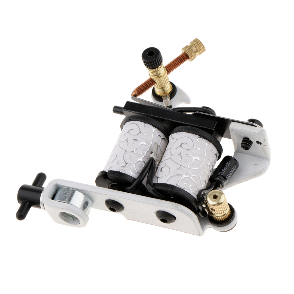 Exquisite Design Tattoo Supply Alloy Frame 10 Wrap Coils Tattoo Machine Gun for Shader Liner Supply with 3 Wrenches