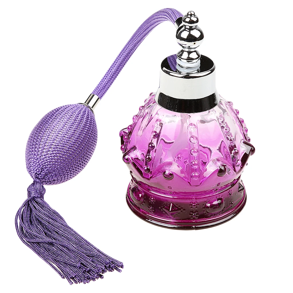  Perfume Atomizer Atomiser Bottle 100ml with Long Pump Travel Refillable Spray Lady Wedding Gift Vintage Style Decor