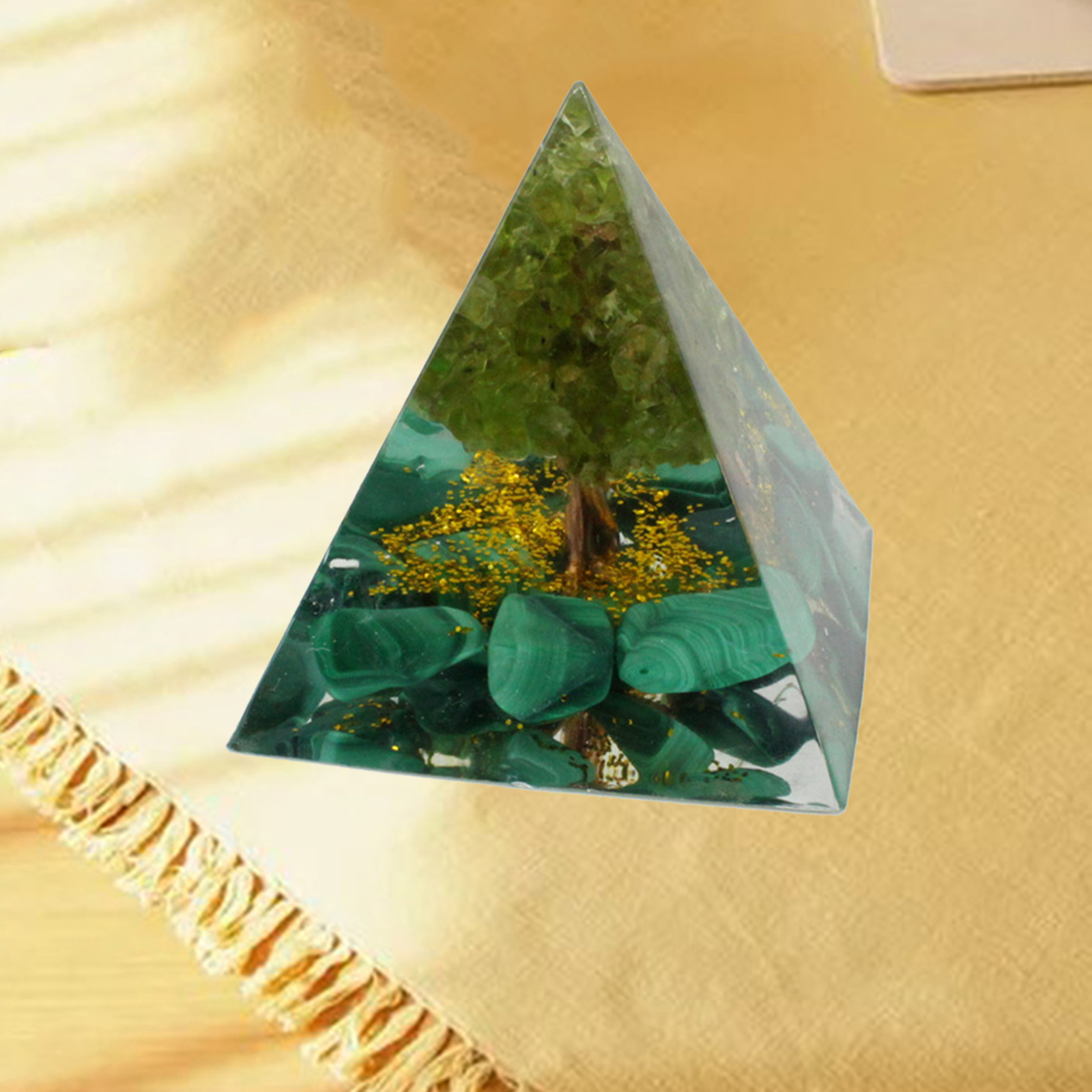 Crystal Pyramid Kit EMF Protection Natural Gemstone Figurine Jewelry DIY
