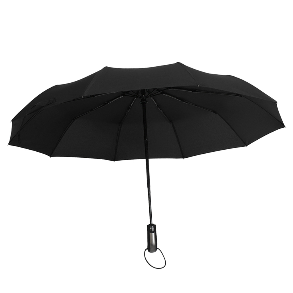 Automatic Umbrella Folding Umbrellas Sun Umbrella 10 Ribs Large Waterproof Umbrella for Business Men - Wine Red