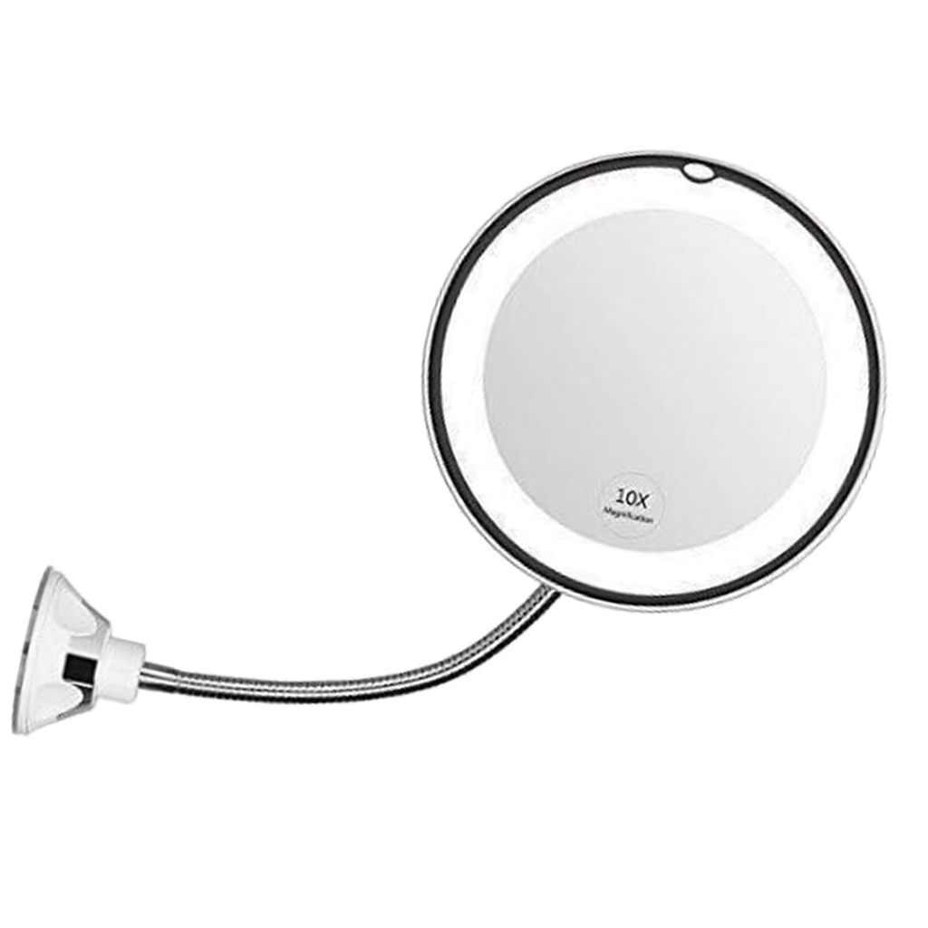 Flexible 10X Magnifying Makeup Shaving LED Mirror Hotel SPA Wall Suction Mirrors