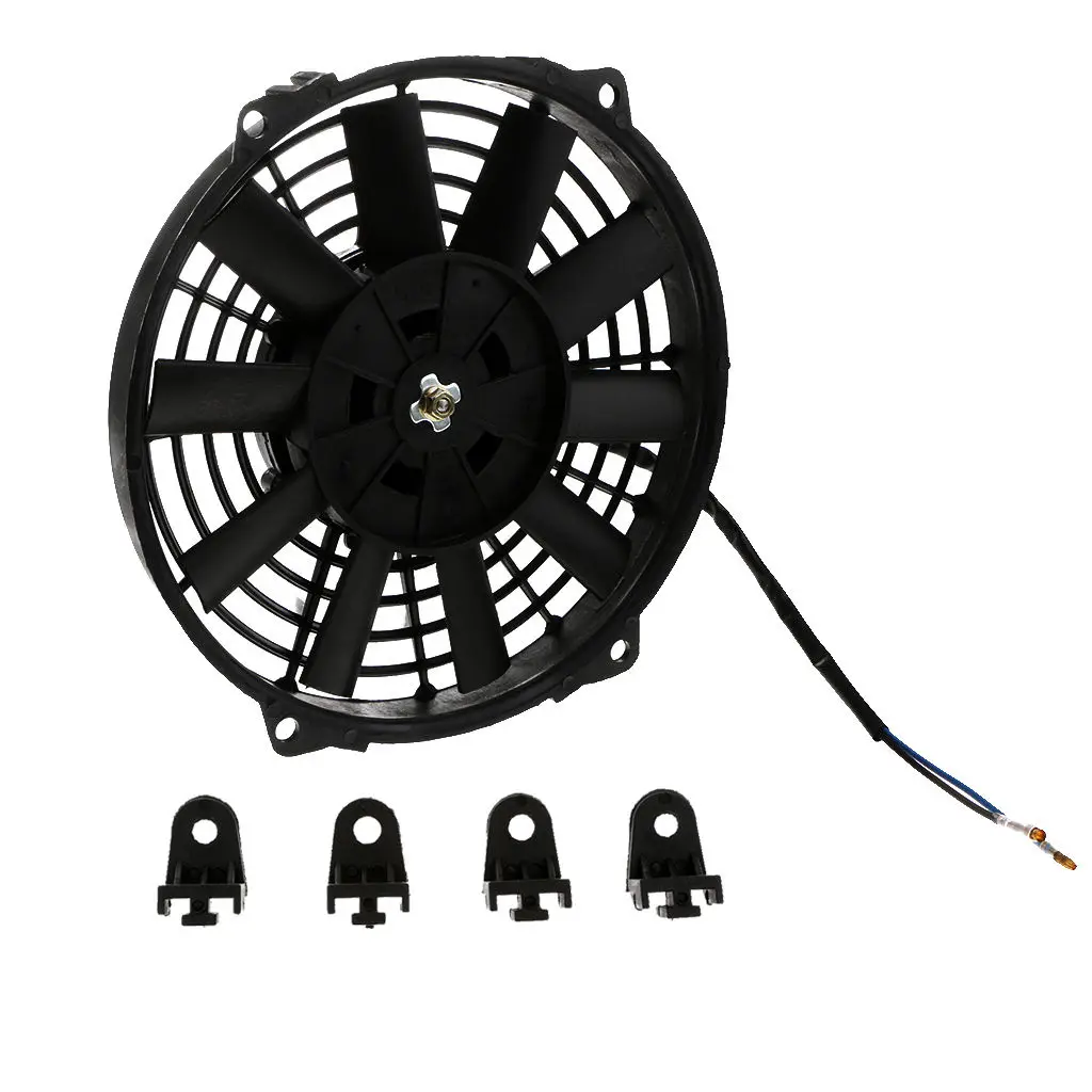 Car Automobiles Trucks Vehicles Electric Radiator Cooling Fan 80W 12V Large Air Volume and Low Noise 3 Sizes