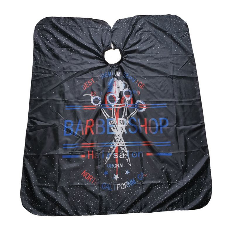 Tablier De Coiffeur Imperméable - Cape Avec Poches - Noir - Usage Salon Ou Maison