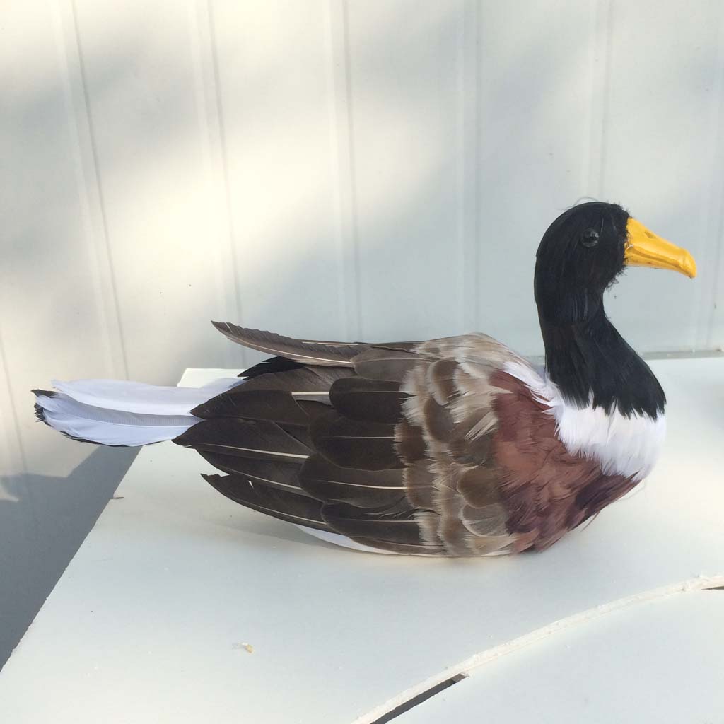 Vivid Realistic Artificial Duck Birds Ornaments Animal Statue for Garden Lawn Wedding Halloween Christmas Party Decoration