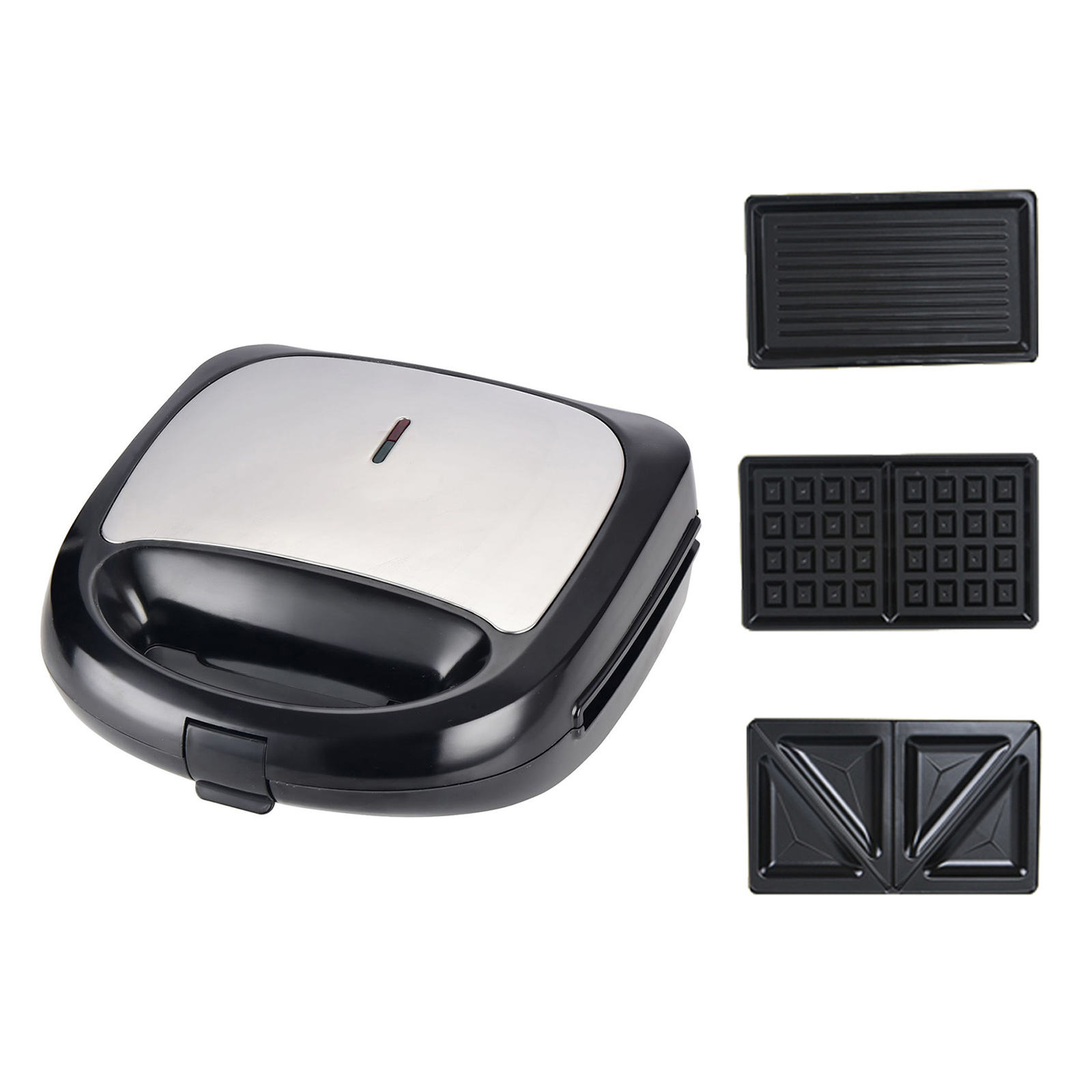 3 in 1 Electric Grill Waffle Maker Roaster Sandwich Cake Maker Bread Oven Breakfast Machine Frying Pan Barbecue Plate EU Plug