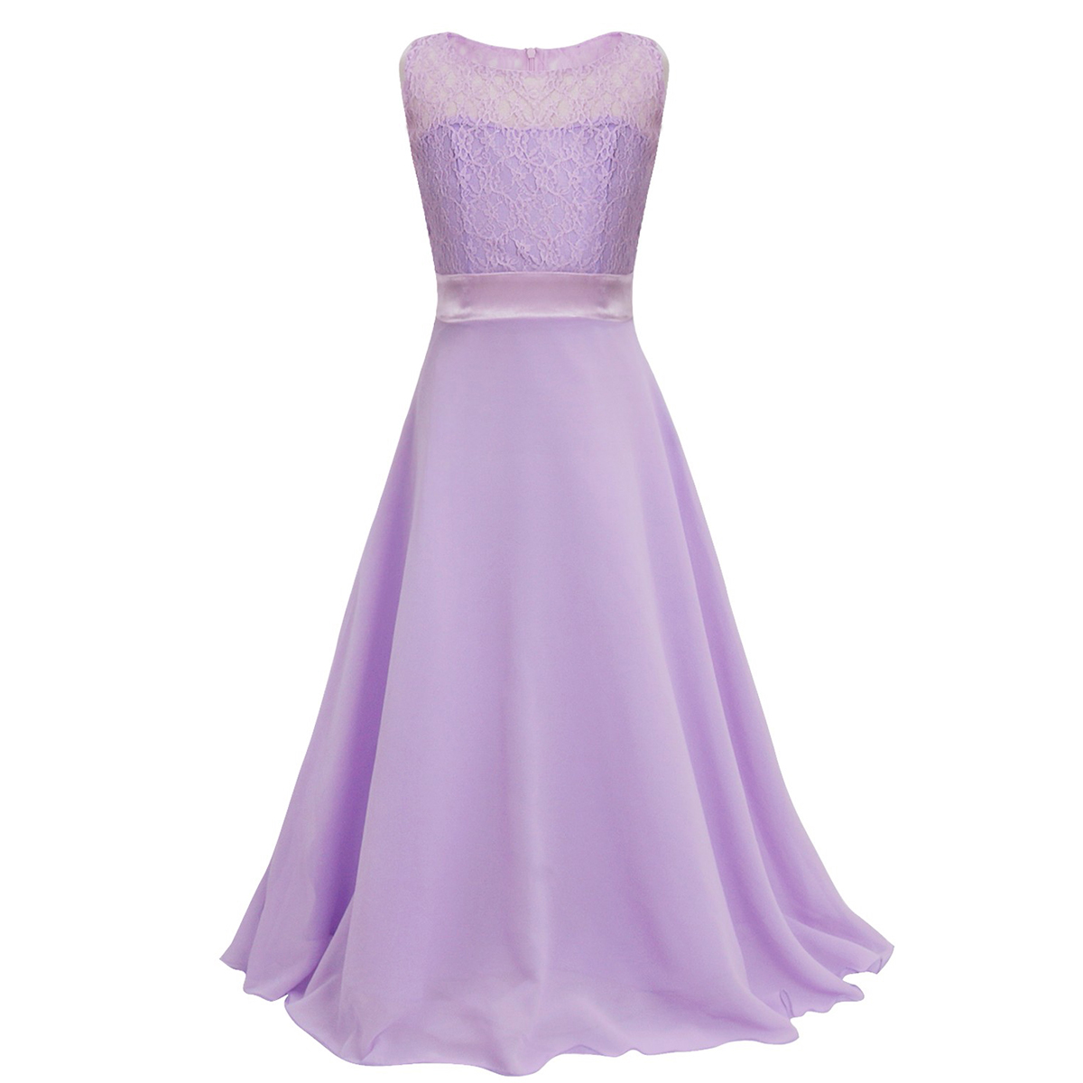 Kid Elegante Brautjungfer Blume Mädchen Kleider Für Mädchen Abend Party Hochzeit Kleid Teenager Kinder Lange Prinzessin Kleid 4-14 jahr – Detail 1
