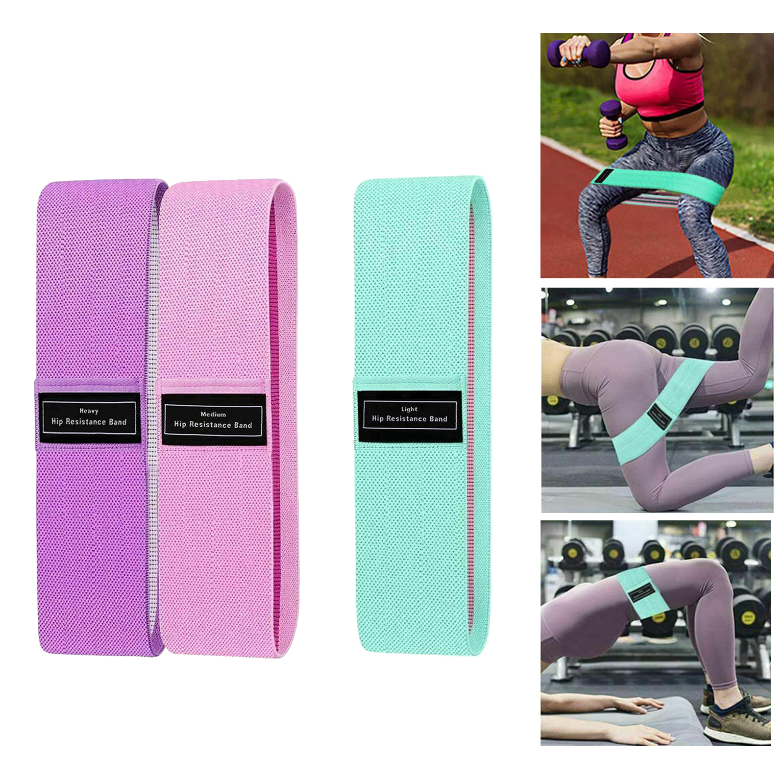3pcs Hip Resistance Bands Workout Bands Loop for Gym Training Stretching Yoga Booty Leg Elastic Band Workout Equipment