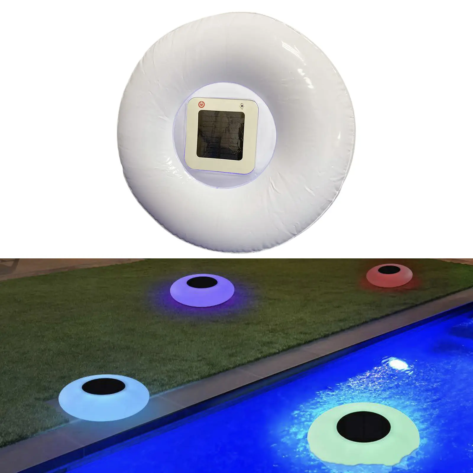 Solar Swimming Pool Light LED Colorful Inflatable Swimming Pool Light Solar Powered LED Lamp Inflatable IP65 Waterproof Lights