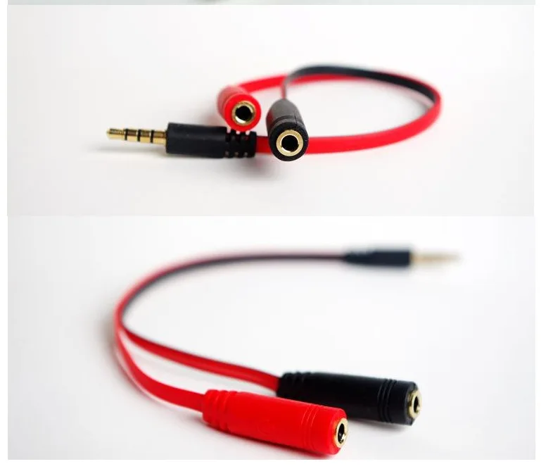 1PCS Y Splitter Cable 3.5 Mm 1 Male To 2 Dual Female Audio Cable for Earphone Headset Headphone MP3 MP4 Stereo Plug Adapter Jack iphone to hdmi converter