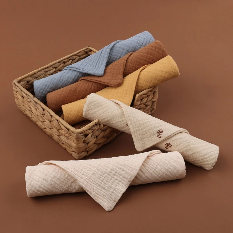 Soft Reusable Baby Kids Infant Gauze Handkerchief Mini Towel Cotton Bibs 
