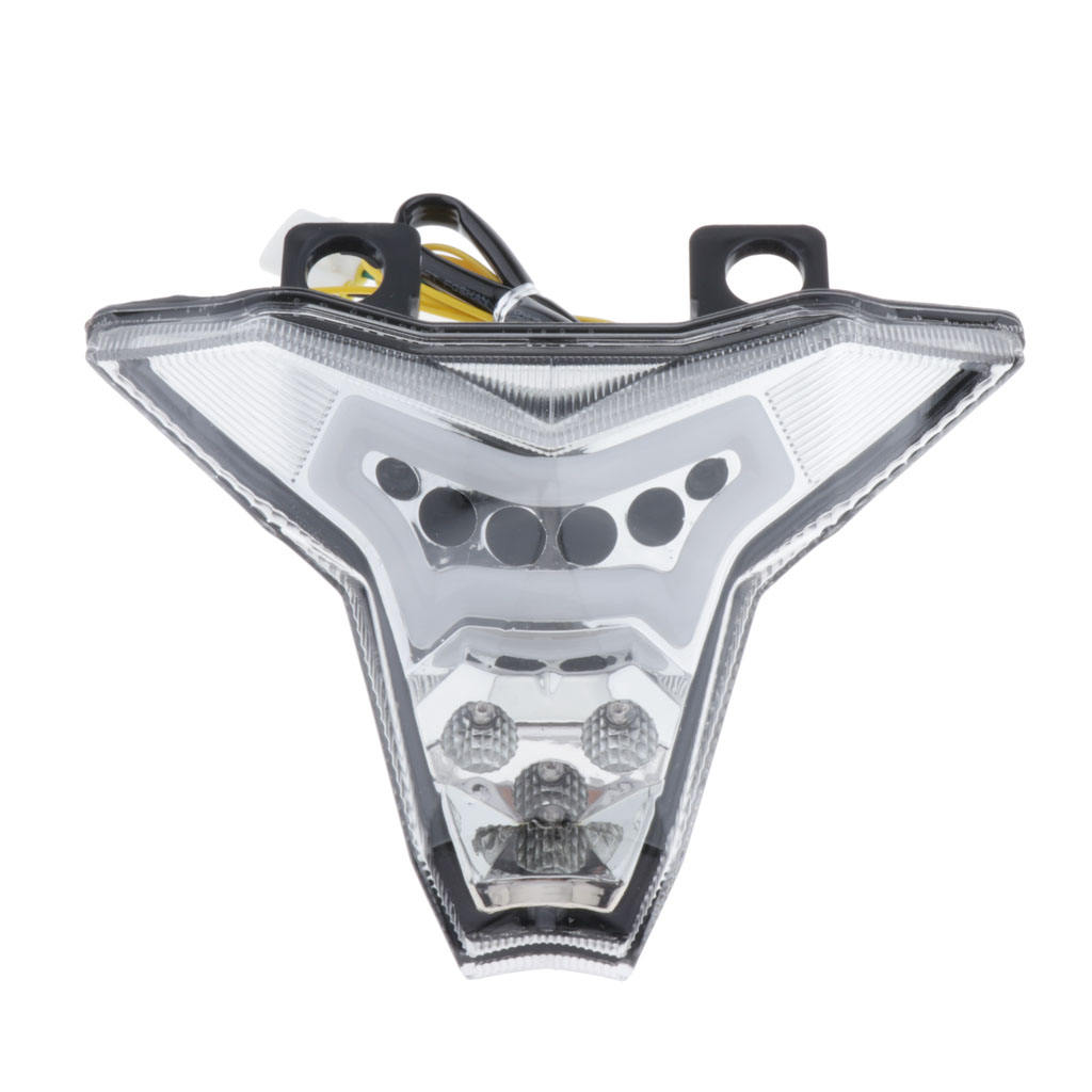 Motorcycle LED Tail Lights Brake Turn Signal Lamp for Kawasaki Ninja 250 400 ZX-10R ZX-10RR Z1000 - Clear