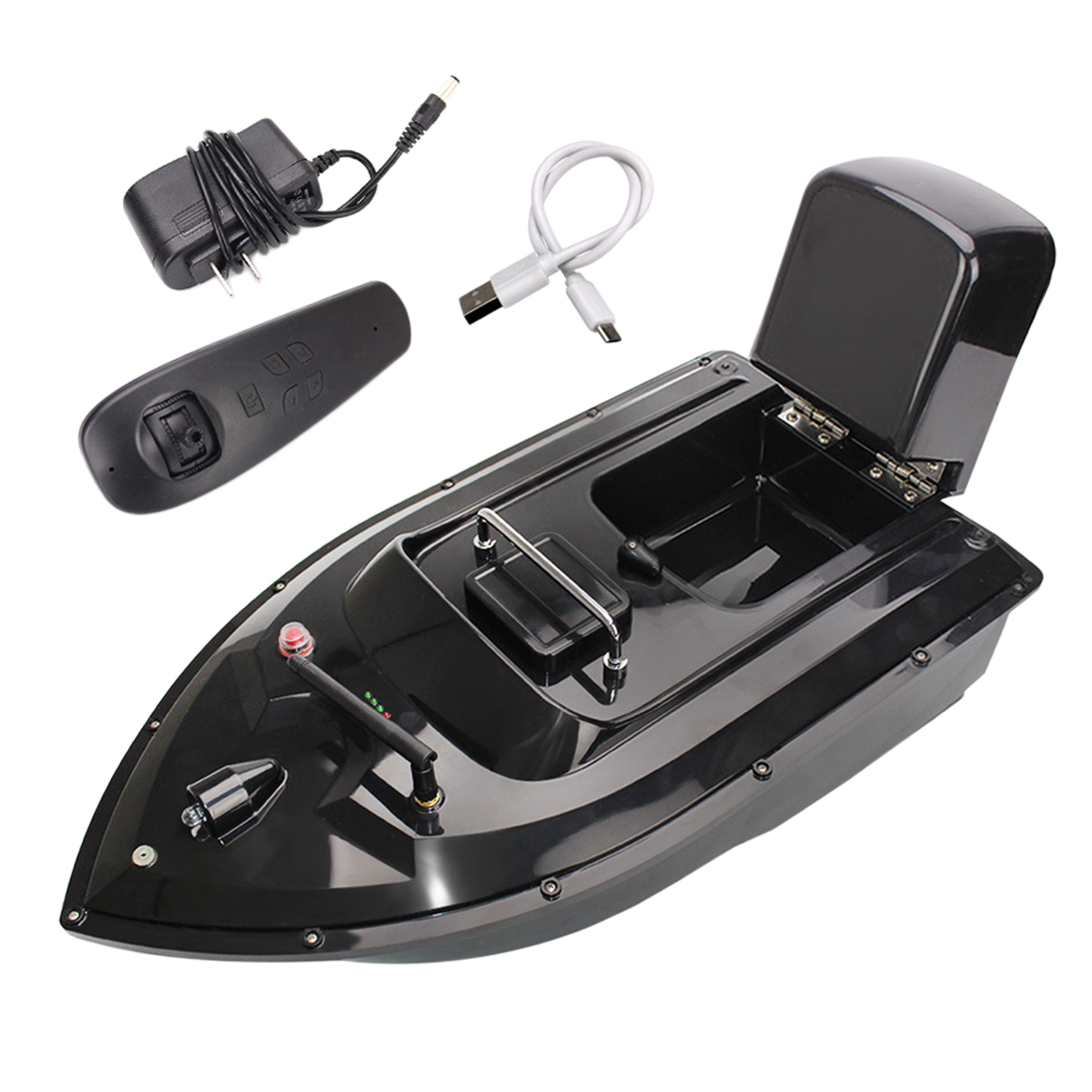 500M Remote Control RC Boat Fishing Bait Boat Auto Cruise Control 1.5KG Loading RC Nesting Boat With Night Lights