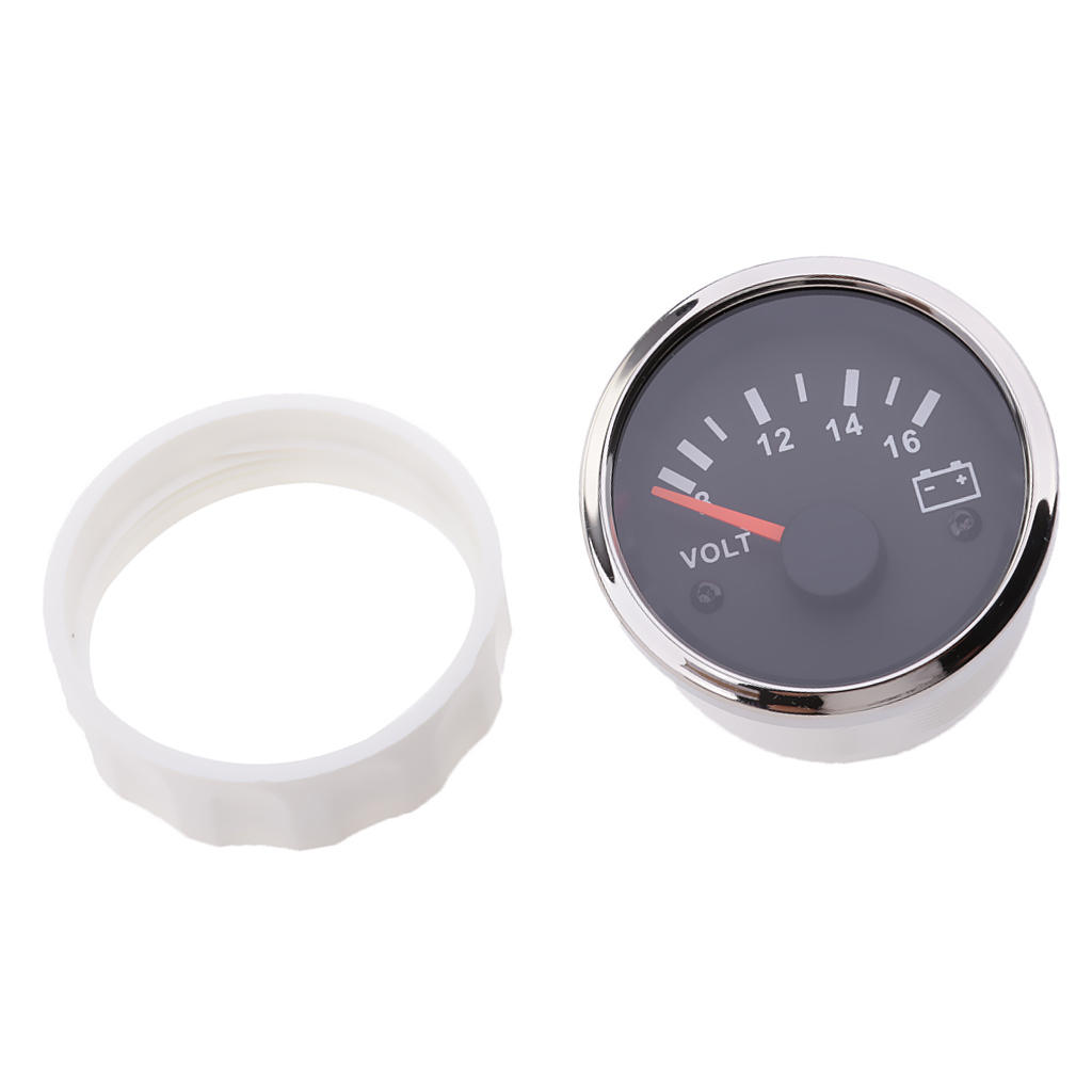 52mm 2" Universal 8V-16V Gauge Meter Racing Car Voltmeter Volt Gauge DC12V