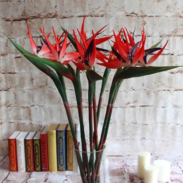 Pianta Artificiale Strelitzia Uccello Del Paradiso 66 Cm - Vaso Incluso
