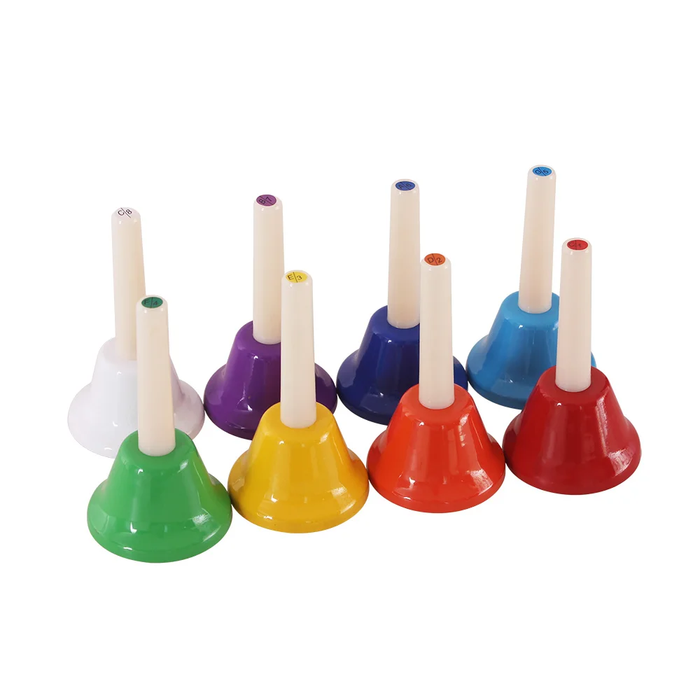8 Tones Chromatic Diatonic Bells Enlighten Musical Toy Percussion Instrument Set