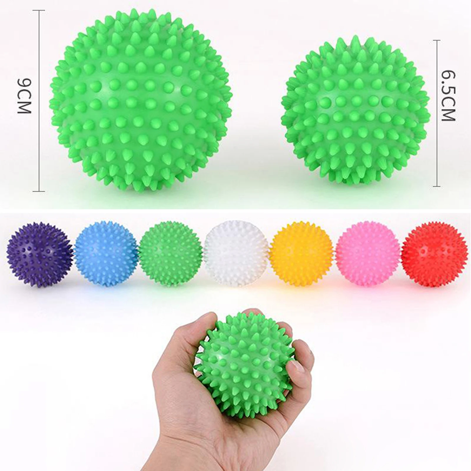 Hand Spiky Massager Ball for Body Parts Muscle 7.5cm Diameter Small Size