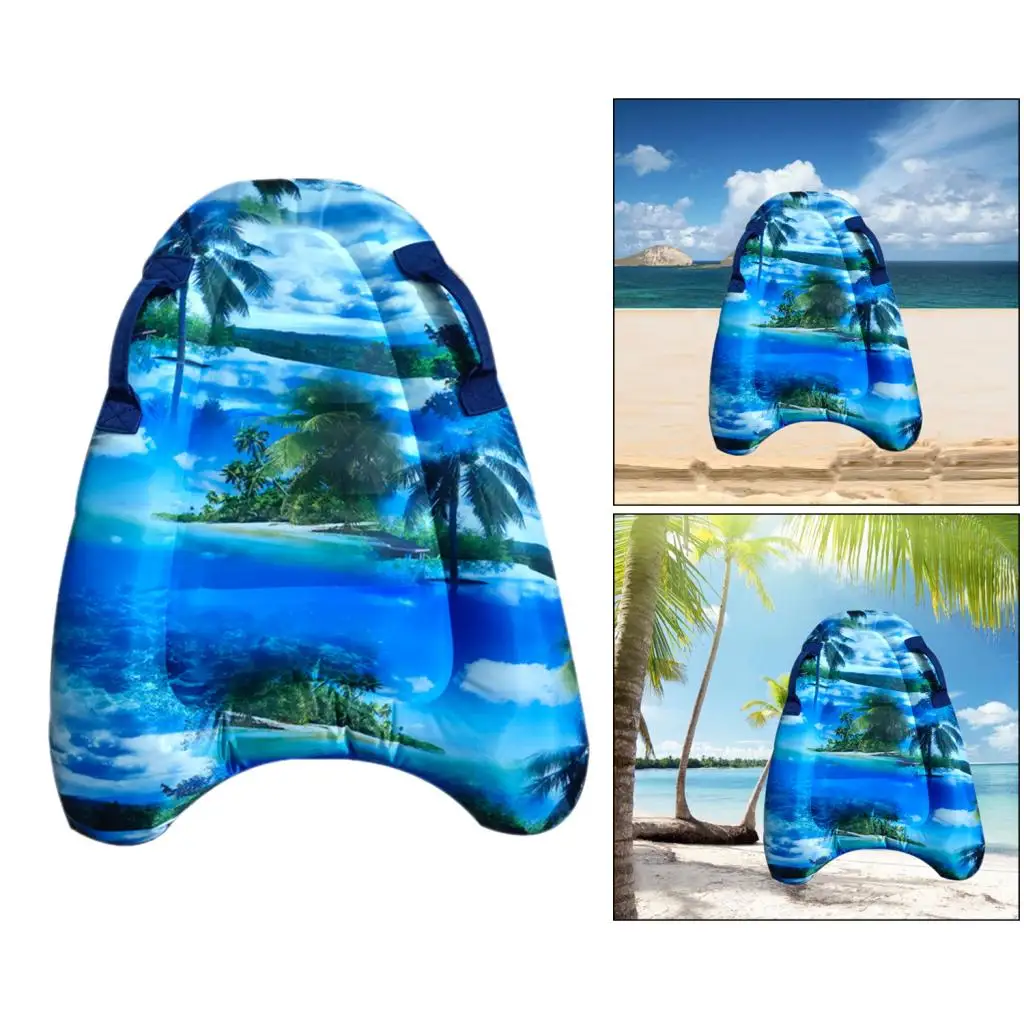 Inflatable Surfing Body Board with Handles,Mini Pool Float Beach Surfboard Swimming Floating Mat Children`s Surfboard,Pool Toy