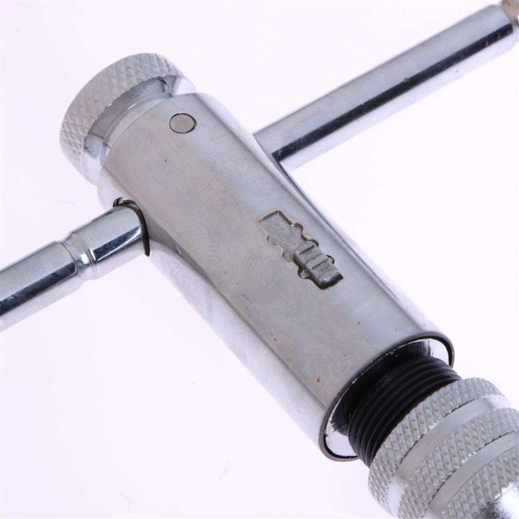 Adjustable T-Handle Ratchet Tap Wrench + M3 M4 M5 M6 M8 Screw Thread Taps