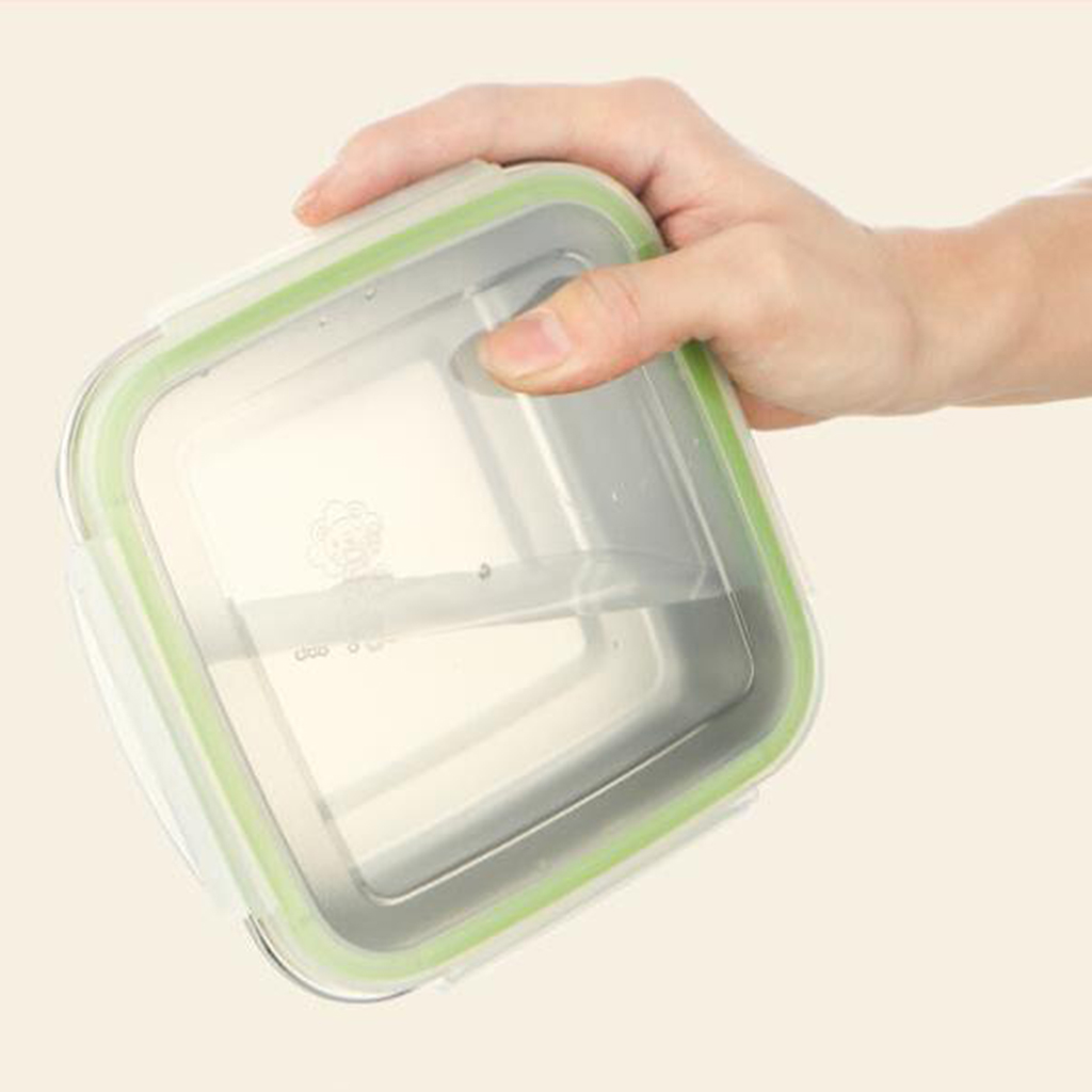 Large Square Stainless Steel Camping Vegetable Box BBQ Container Outdoor Keeping Food Warm Or
