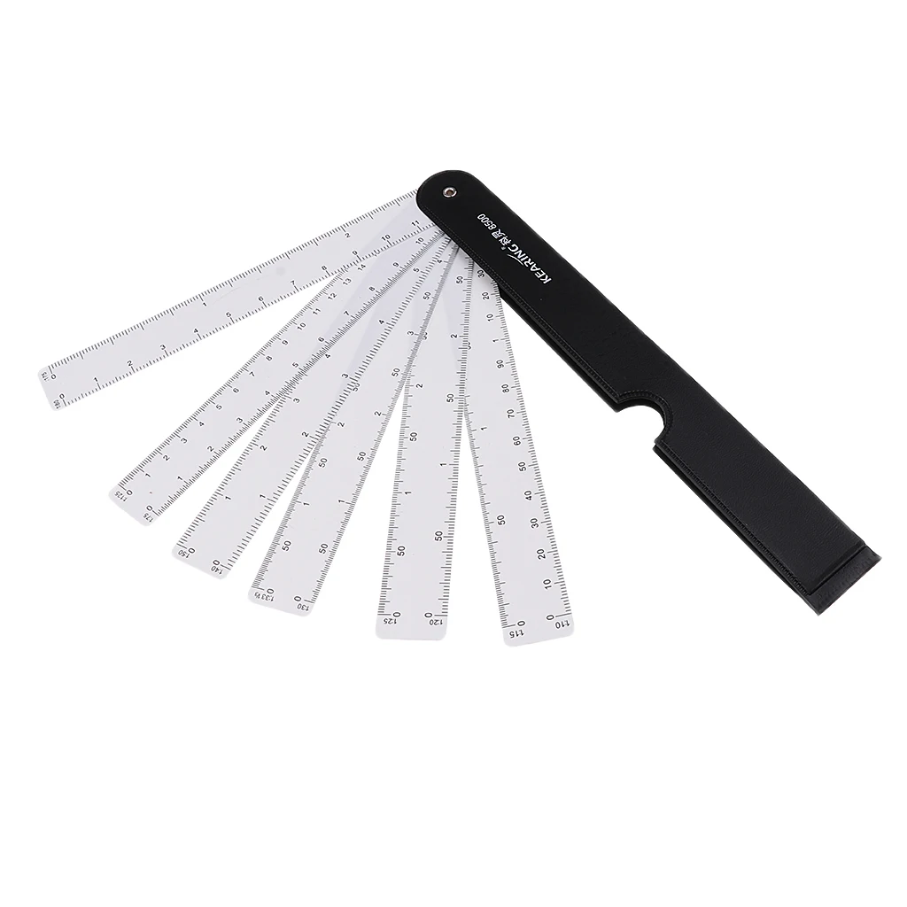 Foldable Fan Reduction Scale Ruler with 6 Blades for Engineering Architects
