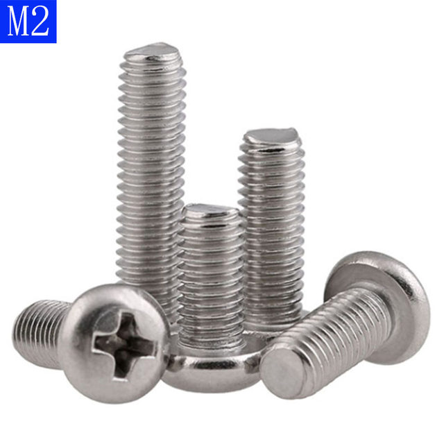 Juvielich 60pcs M2-0.4x10mm Small Machine Screws 304 Stainless Steel  Phillips Pan Head Screw Electronic Repair Screw Cross Head Micro Screws  Tiny