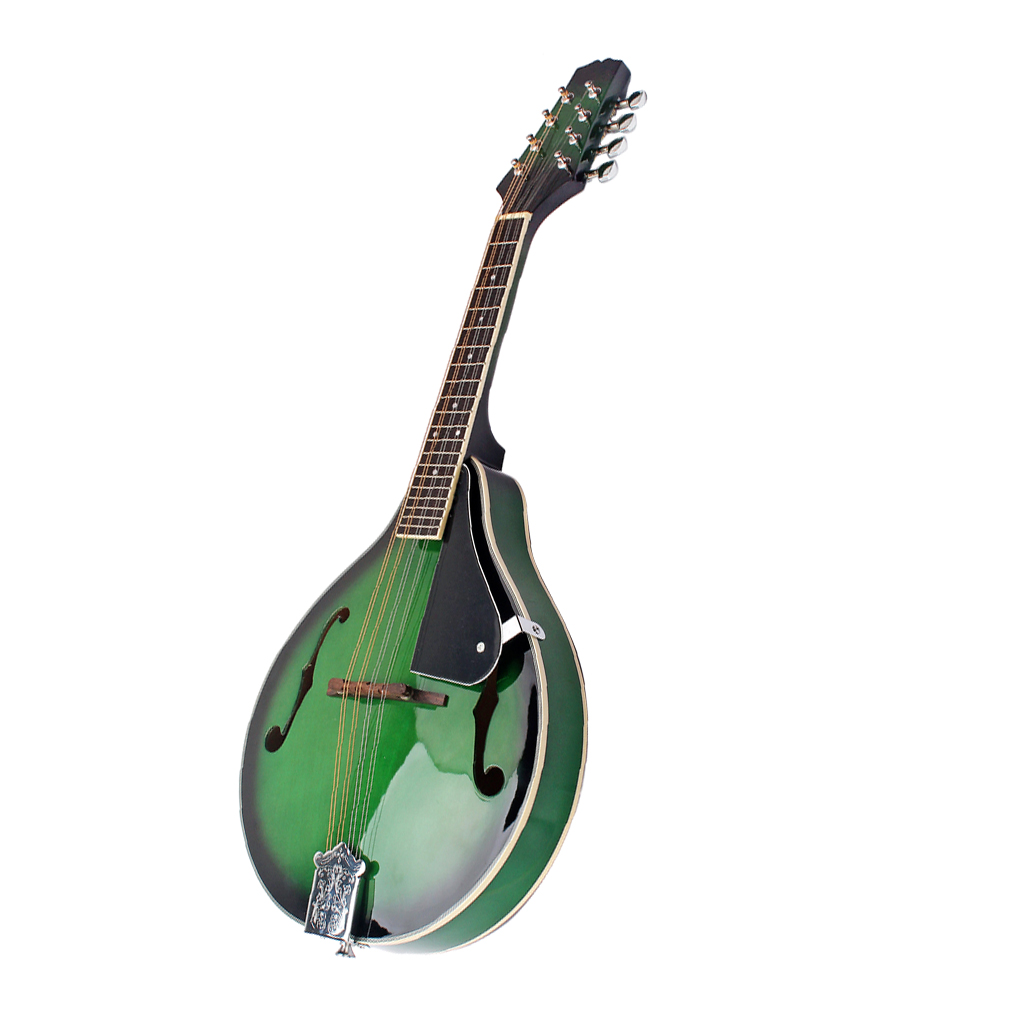 Mandolin Guitar Acoustic Electric Mandolins Musical Instrument Wood with Guard Board for Beginner Adults Green