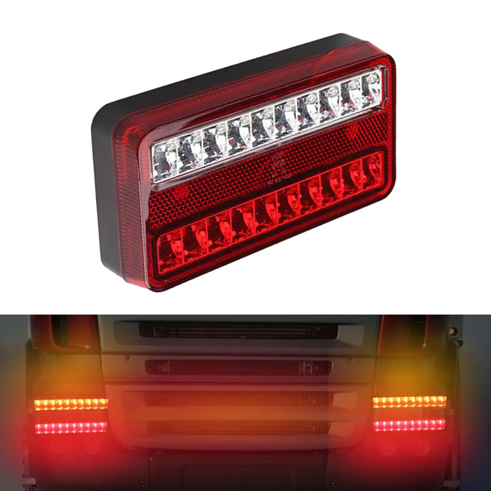 Portable Indicator Tail Lights 12.8V Spare Parts Replaces LED Waterproof 300LM Rear Reverse Turn Signal Lamp for Camper Van