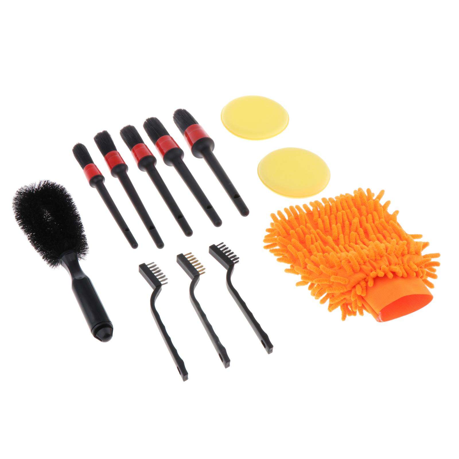 12Pieces Auto Car Detailing Brush Set for Cleaning Interior Exterior,Flexible & Strengthen Rim Brush