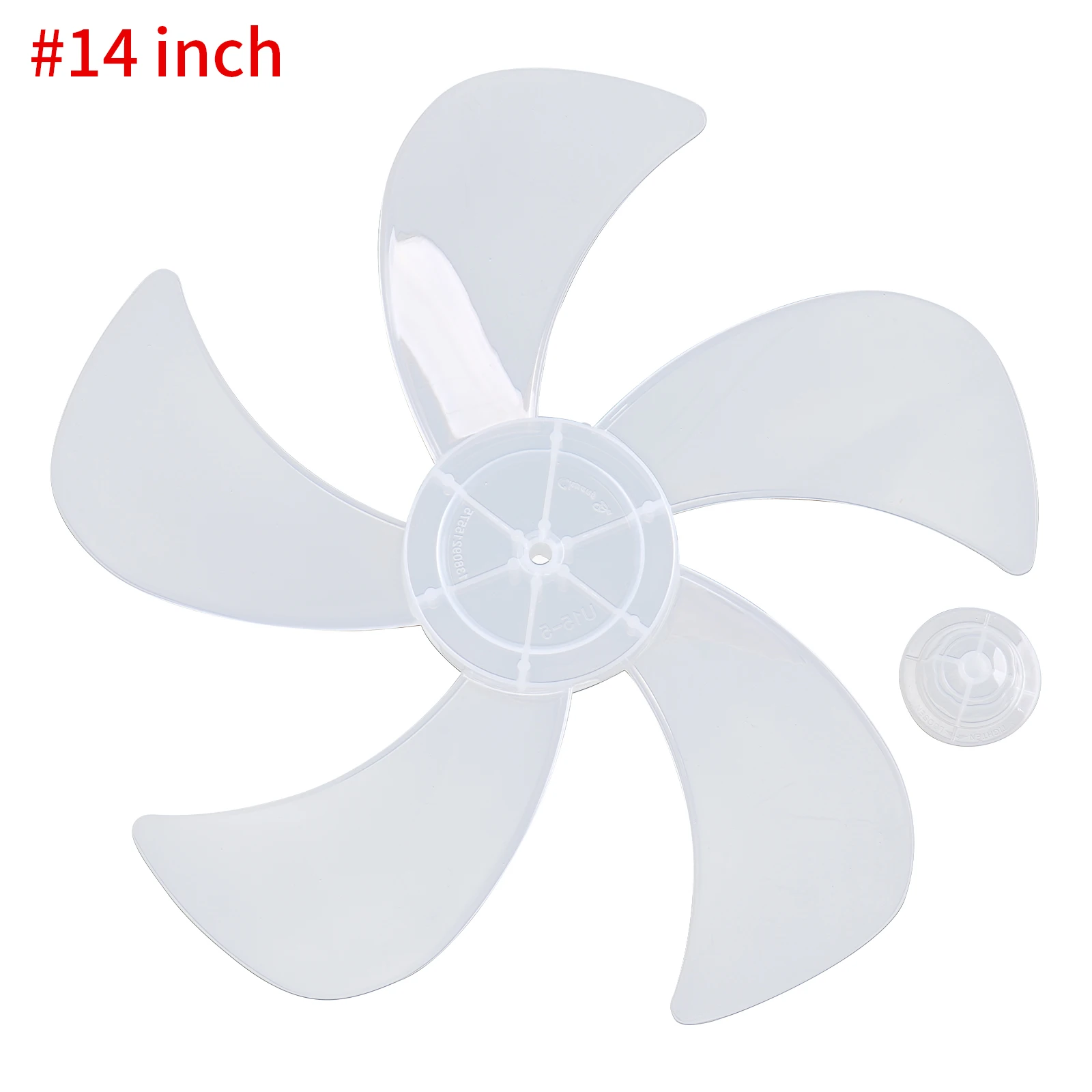 Replacement Clear Plastic 0.6" Inner Bore 14 Leafs Machine Motor Fan Leaf 