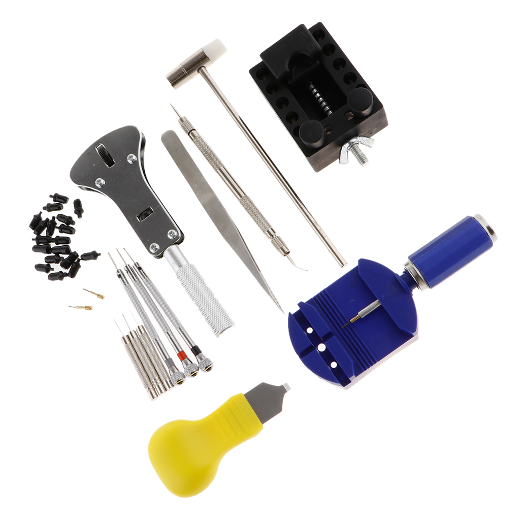 37Pcs Watch Repair Back Case Opener Wrenchmaker Screw Cover Remover Tool Kit