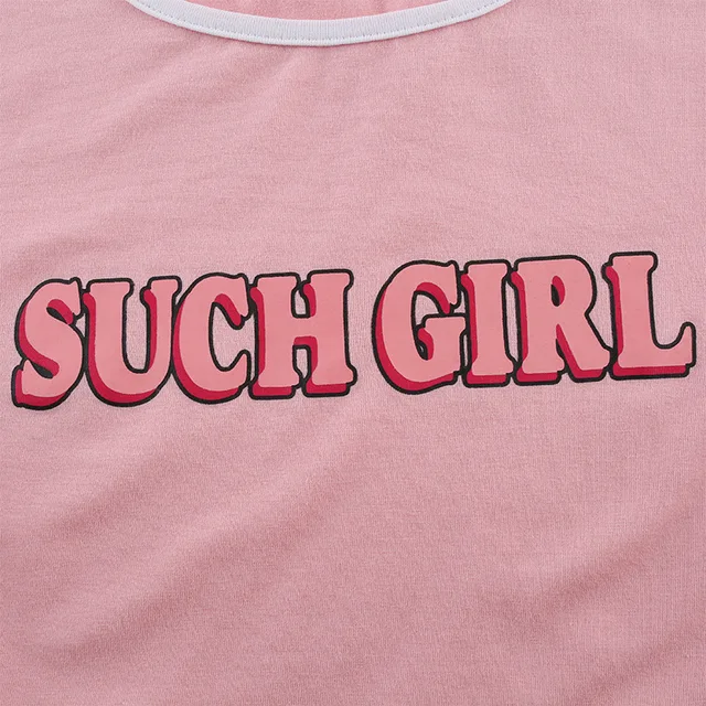 congchuaty Women Short Sleeve Slim T-Shirt Its Not Me Its You Letters Pink  Kawaii Crop Top，T-Shirts for Women, Small