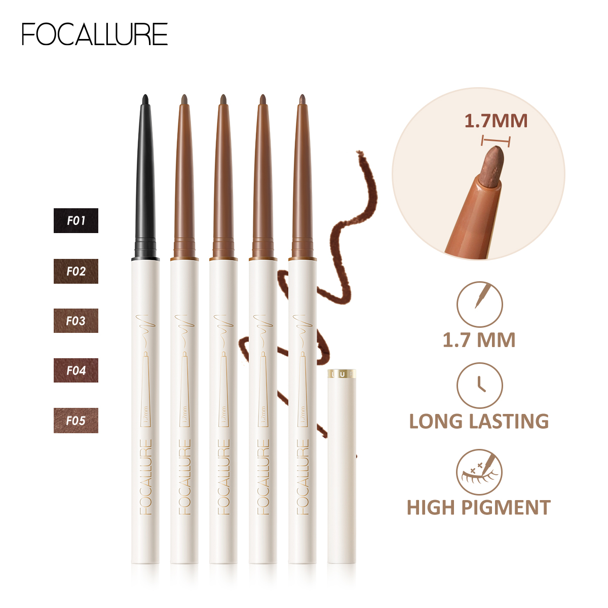 Best of FOCALLURE Ultra-slim Eyeliner Gel Pencil Long Wear Waterproof Soft High Pigment Long-lasting Eye Liner Tool Pen Makeup Cosmetics Reviews & Tips