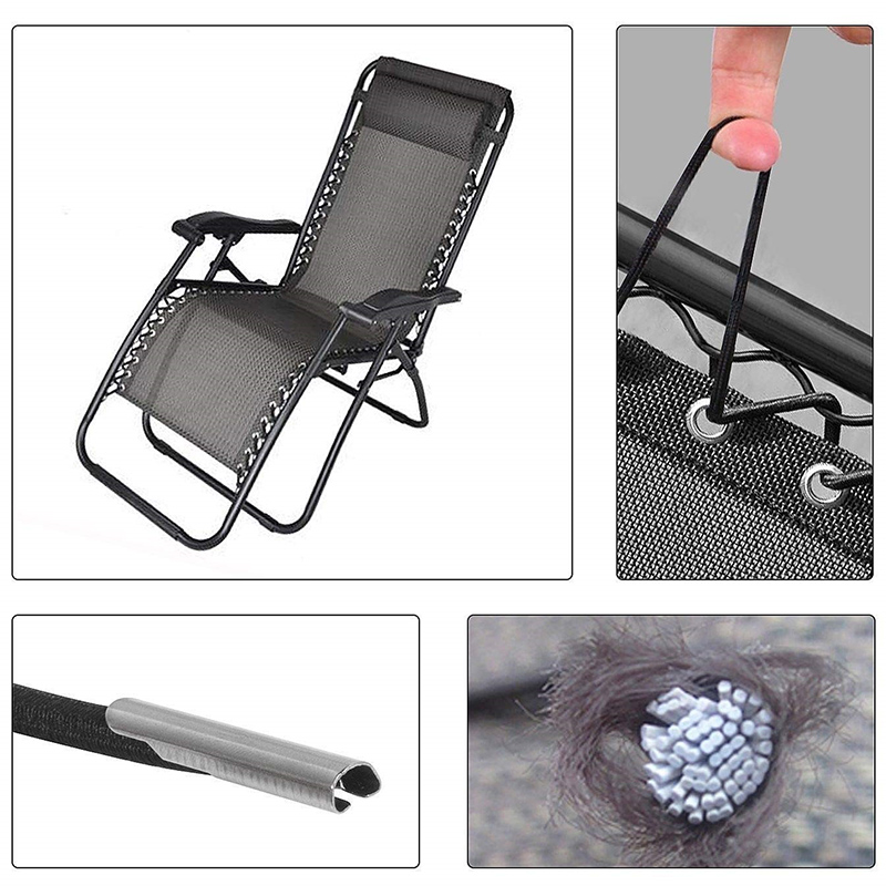 4Pcs Elastic Cord Camp Bed Rest Folding Chair Accessory Binding Rope Stable For Zero Gravity Reclining Garden Sun Lounger Chairs