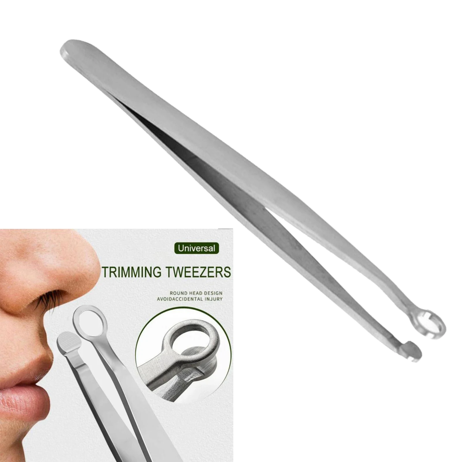 Universal Nose Hair Trimming Tweezers Safe Face Hair Trimmer Makeup Tools Durable for Long Time Use