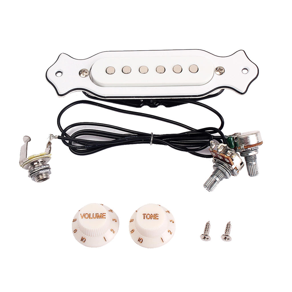 1 Set of 6-String Pre-Wired Guitar Pickup with Volume And Tone Knobs for Electric
