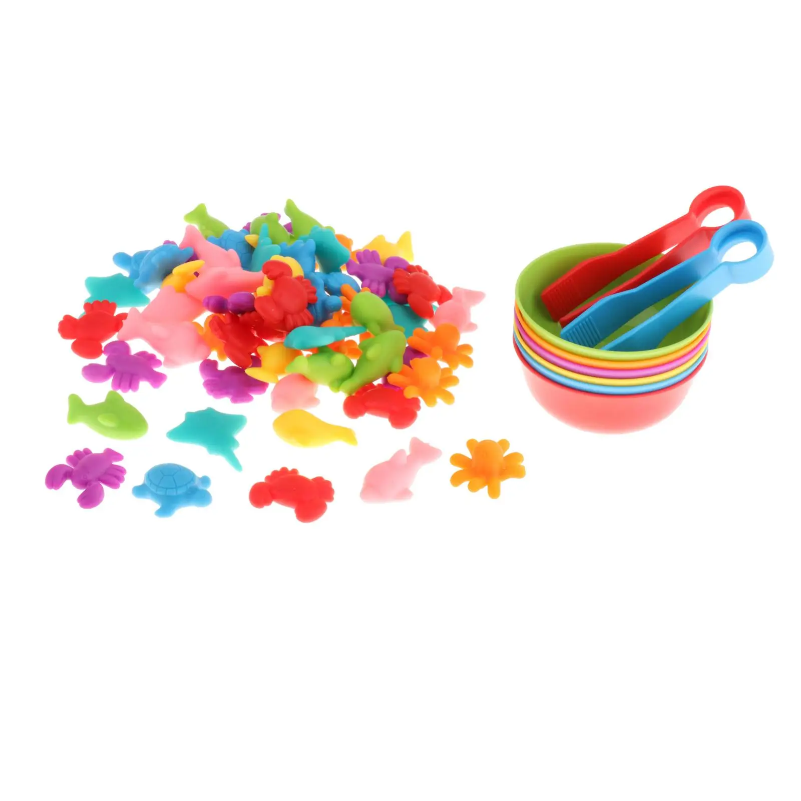 Colorful Sorting Toys with Bowls Learning Toys Math Learning for Child Girls