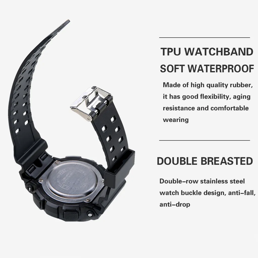 HONHX Sport Watches Men's Led Waterproof Digital Quartz Military Luxury Date Watch Luminous Sensor Digital Clock Relogio Masculi