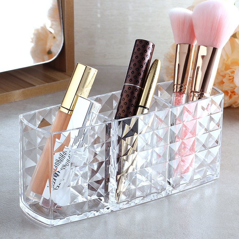 Acrylic Cosmetic Storage Box Makeup Brush Holder Organizer Lipstick Eyebrow Pencil Bathroom Storage Display Stand Diamond 18 Acrylic Cosmetic Storage Box Makeup Brush Holder Organizer Lipstick Eyebrow Pencil Bathroom Storage Display Stand Diamond