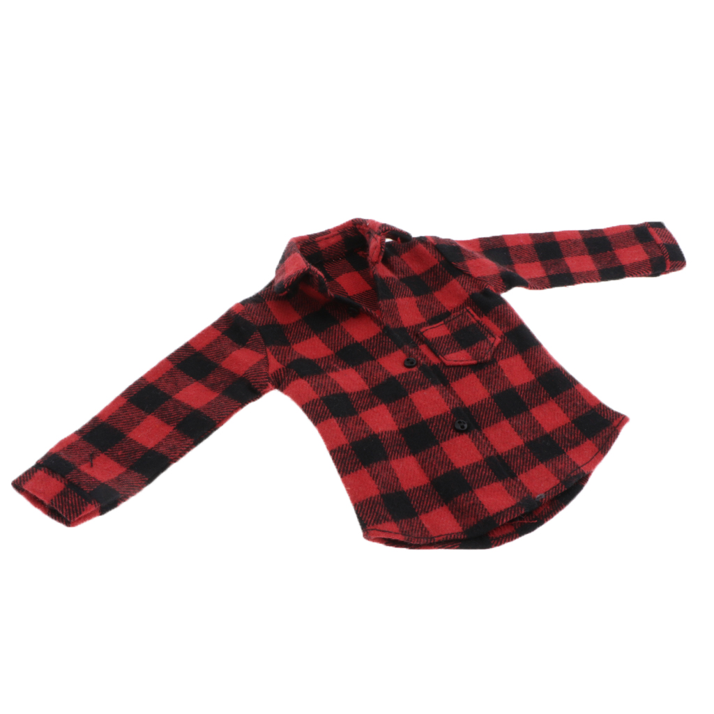 1/6 Scale Male Soldier Red Check Coat for 12 Inch //Enterbay/TC/Dragon